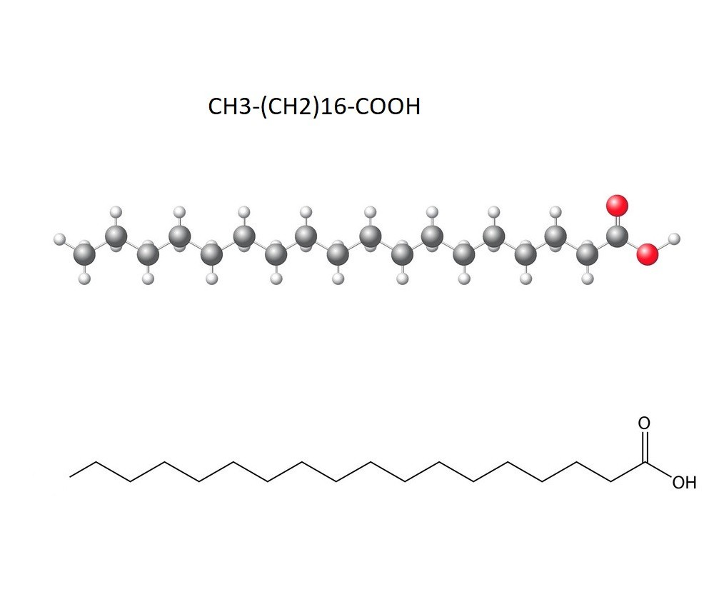 Công thức của axit stearic là CH3-(CH2)16-COOH